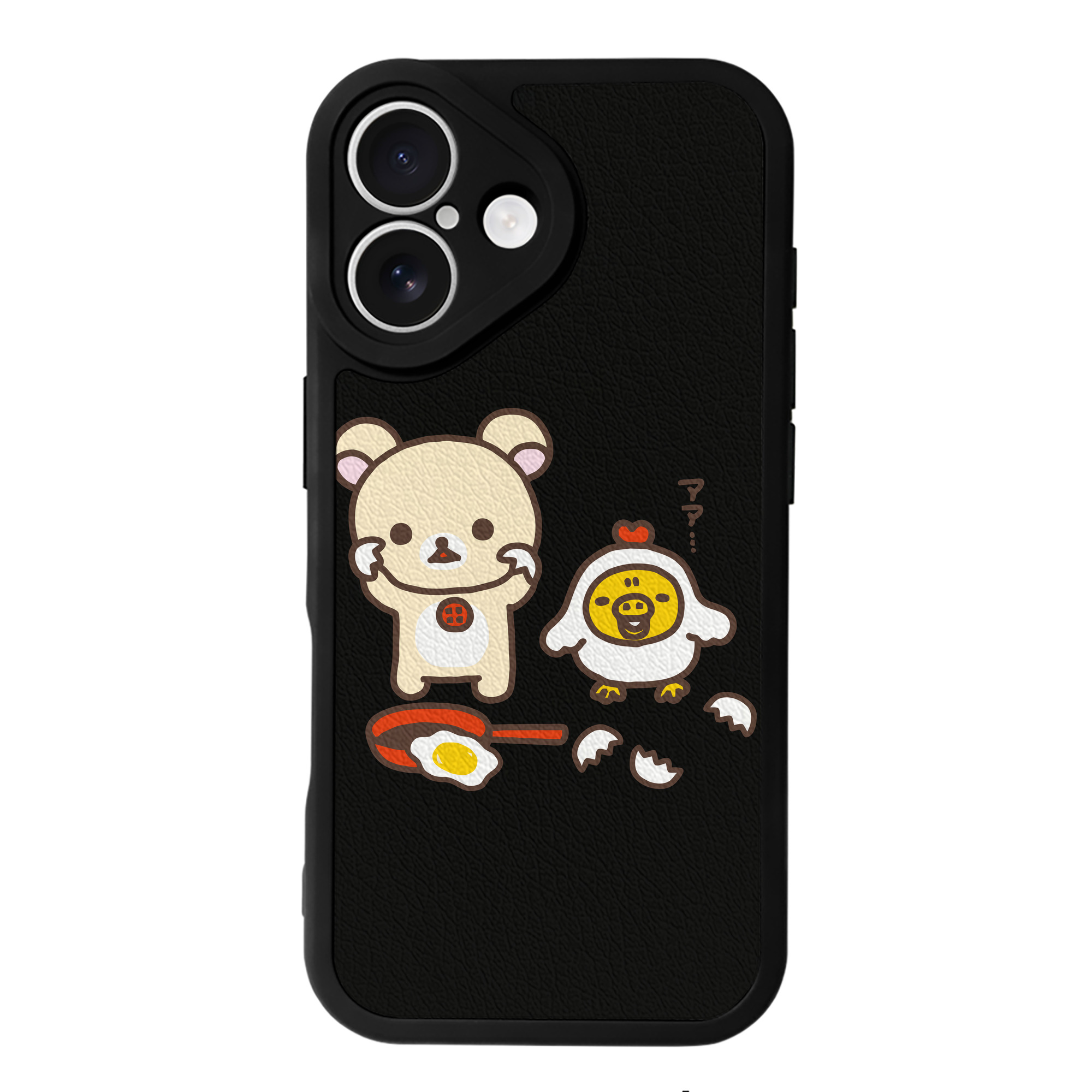 （画像用） リラックマ リラックマ キイロイトリ Rilakkuma Korilakkuma Kiiroitori 【iPhone 16シリーズ対応】シリコンスマホケース（レザー調） 材質：シリコン